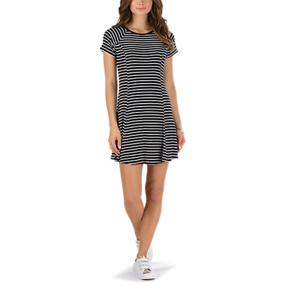 Vans Dresses & Skirts - Vans “Yeah Skater Dress” White and Black Striped